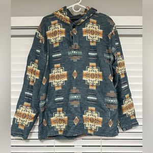 Pendleton hoodie popover - chief joseph blue, medium